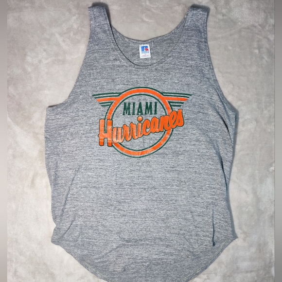 Russell Athletic Tops - 1990's Miami Hurricanes Vintage Tank Top #070